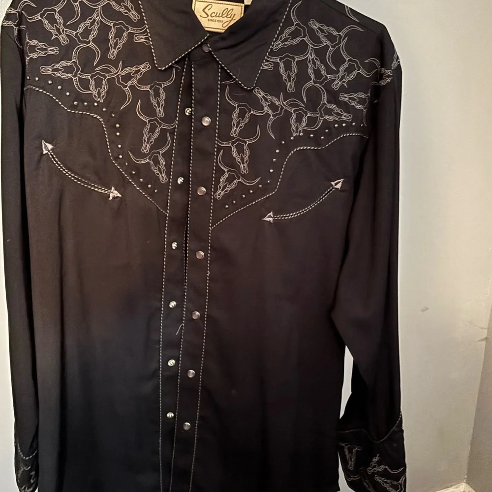Scully Classic Black Shirt - Picture 1 of 3